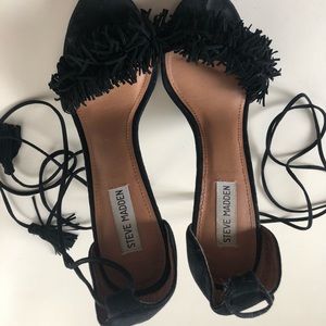 Steve Madden Fringe Heel Sandals